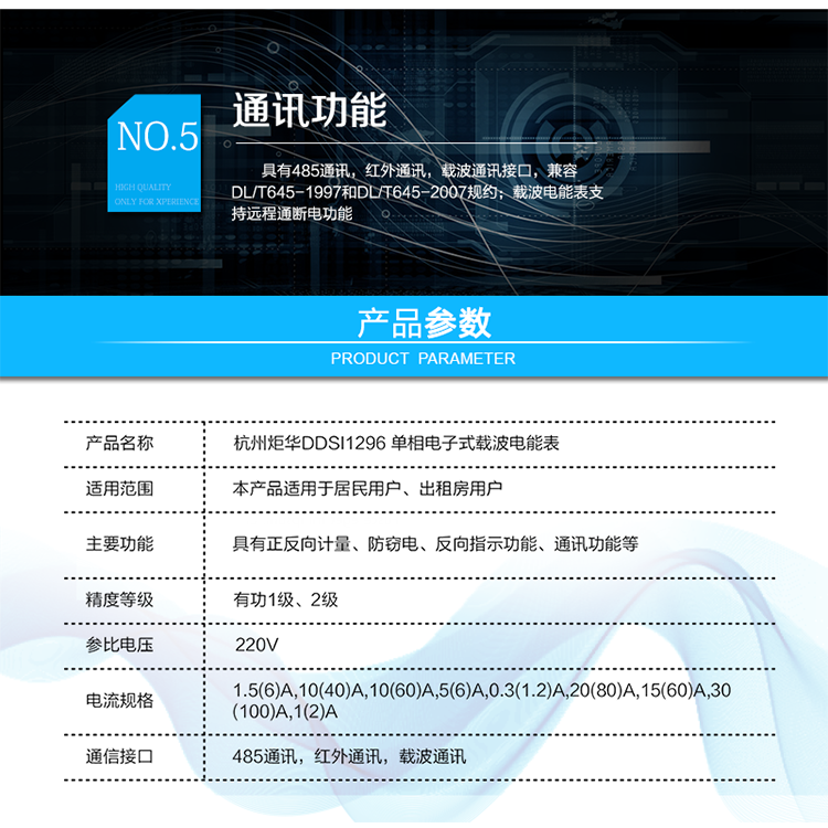 產(chǎn)品標(biāo)準(zhǔn):
?GB/T 17215.321-2008《交流電測量設(shè)備 特殊要求21部分：靜止式有功電能表（1級和2級）》  
?GB-T17215.211 -2006《交流電測量設(shè)備 通用要求、試驗和試驗條件 第11部分：測量設(shè)備》
?DL/T 645-2007《多功能電能表通信協(xié)議》